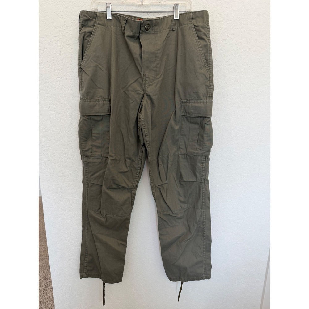 Rio‎ Bravo Men Large Olive Green Cargo Pants Military Style Adjustable